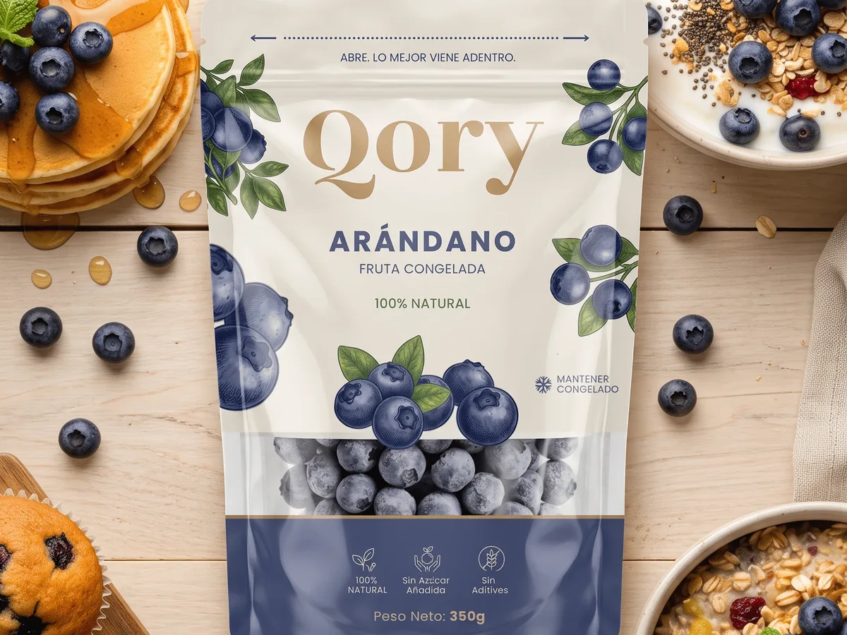 Frutas congeladas Qory en un contexto de consumo premium