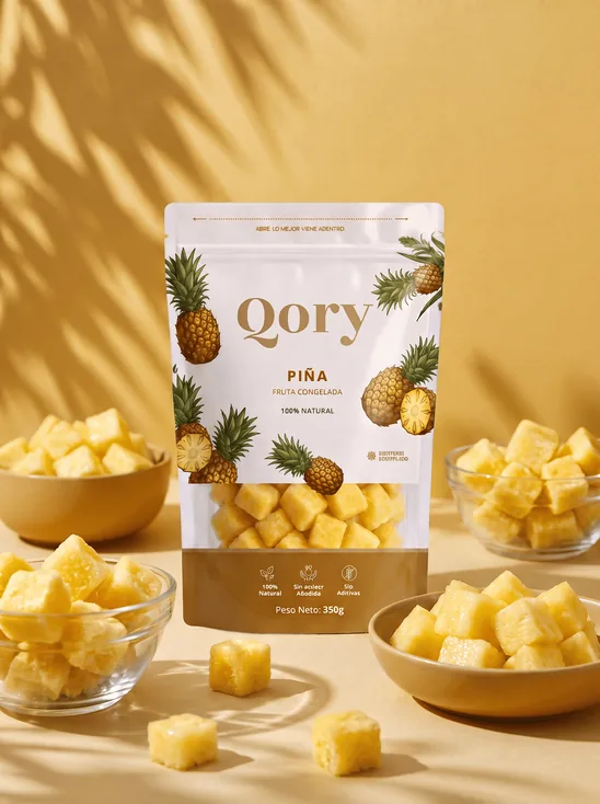 Preparación de desayuno con arándanos congelados Qory