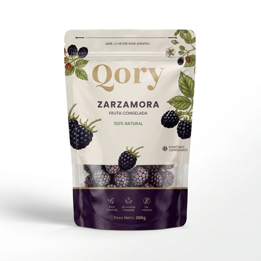 Zarzamoras congeladas Qory, empaque retail 350 g